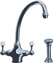 Perrin and Rowe 4350CP Traditional Collection Etruscan Mixer Tap with Rinse Option