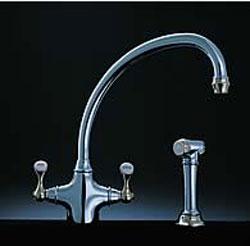 Perrin and Rowe 4350PFIG Traditional Collection Etruscan Mixer Tap with Rinse Option