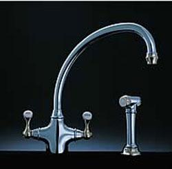 Perrin and Rowe 4350PFIG Traditional Collection Etruscan Mixer Tap with Rinse Option