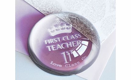 Personalised 1st Class Dome Paperweight