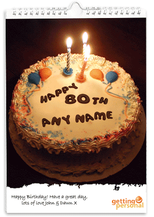 80th Birthday Calendar