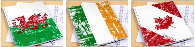 Personalised A4 Notebook - Flags