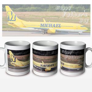 Personalised Airliner Yellow Mug
