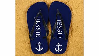 Personalised Anchor Flip Flops