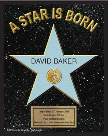 personalised and#39;A Star is Bornand39; Gift