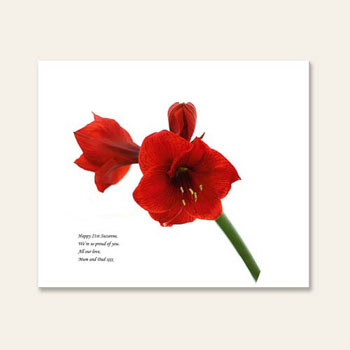 personalised Anniversary Flower Canvas Print