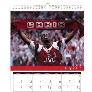 Personalised Arsenal Legends Football Calendar