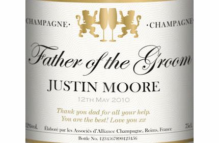 Personalised Authentic Wedding Role Champagne