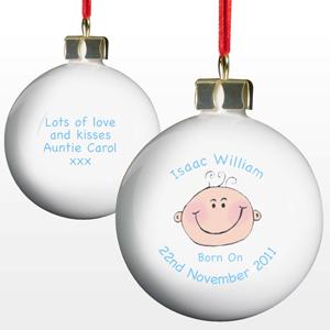Baby Boy Keepsake Bauble