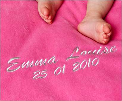Personalised Baby Fleece Blanket