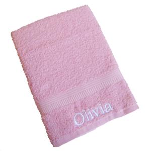 Personalised Baby Pink Bath Towel