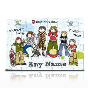 Personalised Bang on the Door Skater Boy Jigsaw