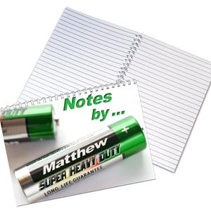 Personalised Battery A5 Notebook