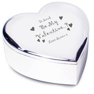 Personalised Be My Valentine Heart Trinket