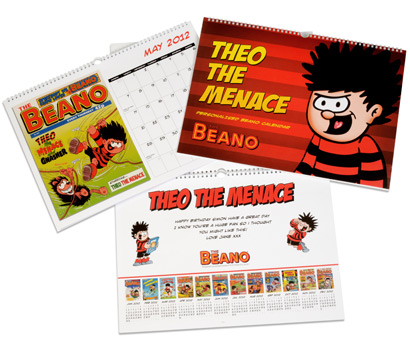 Personalised Beano Calendar A3