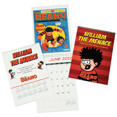 Personalised Beano Calendar A4