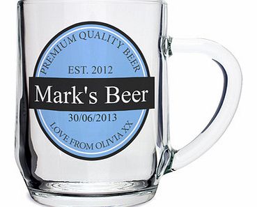 Personalised Beer Label Tankard 4255