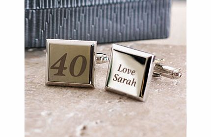 Personalised Big Age Cufflinks