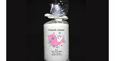 Personalised Birth Candle (Pink)