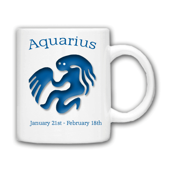 personalised Birth Star Sign Mugs Aquarius