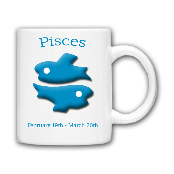 personalised Birth Star Sign Mugs Pisces