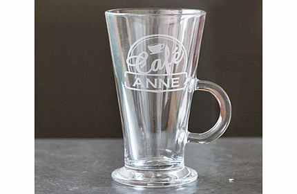 Personalised Bistro Latte Glass