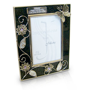 personalised Black Butterfly 6 x 4 Photo Frame