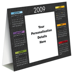 personalised Black Folding Calender