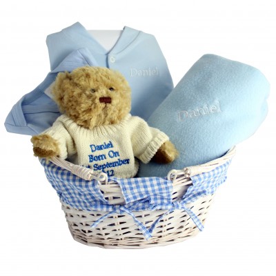 Personalised Blue Baby Hamper