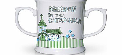 Personalised Blue Church Loving Mug