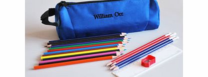 Personalised Blue Pencil Case and Non