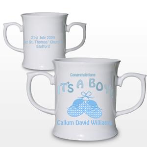 Personalised Bootee Its a Boy Loving Mug