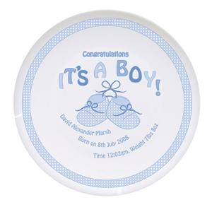 Bootee Its a Boy Plate