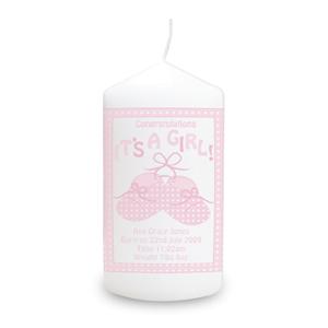Bootee Its a Girl Candle