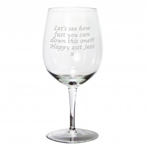 Personalised Bottle of Wine Glass - Giant Wine