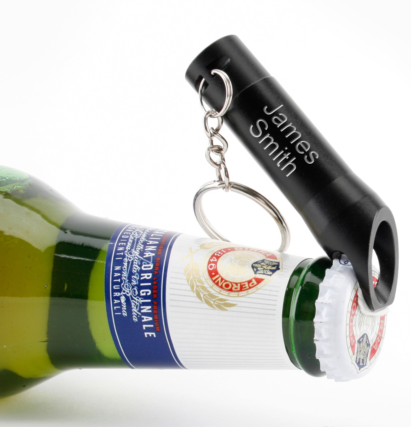 Personalised Bottle Opener and Torch Key Ring