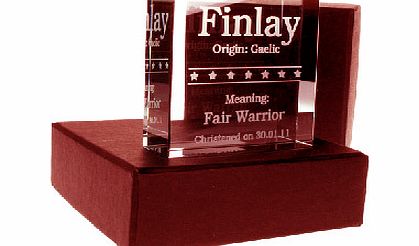 Personalised Boy Stars Design Name Meaning Glass