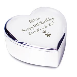 Personalised Butterfly Heart Trinket