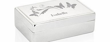 Personalised Butterfly Swirl Rectangle Jewellery