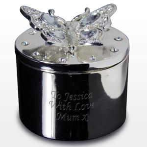 Personalised Butterfly Trinket