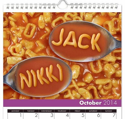 Personalised Calendar for Couples