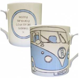 Personalised Camper Van Mug - Blue