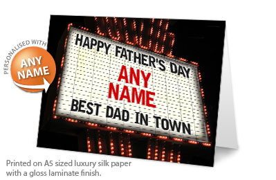 Personalised Card - Best Dad In Town