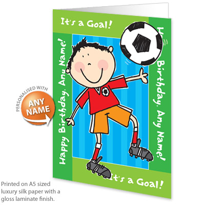 personalised Card - Birthday Footballer