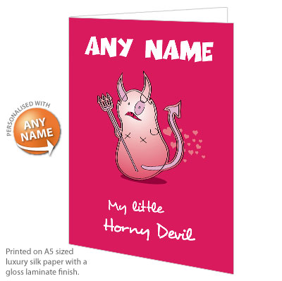 personalised Card - Horny Devil