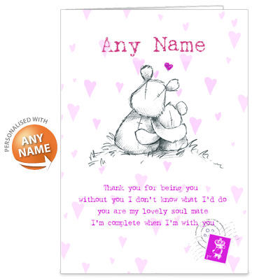 personalised Card - Thank You for Being You