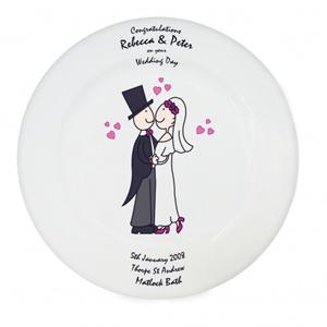 Personalised Cartoon Couple Plate