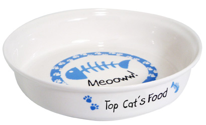 Personalised Cat Bowl - Blue
