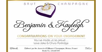 Personalised Champagne - Engagement Gift