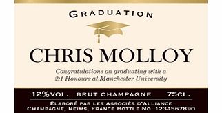 Personalised Champagne - Graduation Gift